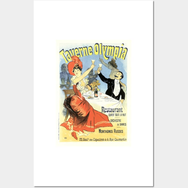 TAVERNE OLYMPIA RESTAURANT Advertisement Old French Art Nouveau Wall Art by vintageposters